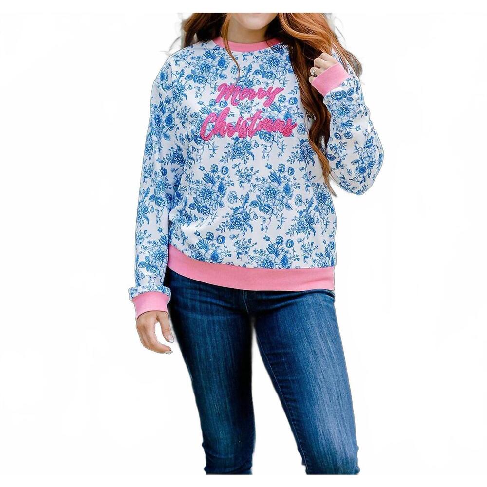 NEW LAYERZ CLOTHING stella crewneck sweatshirt in merry christmas